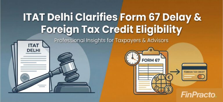 ITAT Delhi Clarifies Form 67 Delay & Foreign Tax Credit Eligibility