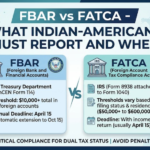 FBAR vs FATCA – What Indian-Americans Must Report and When (2026 Guide) 