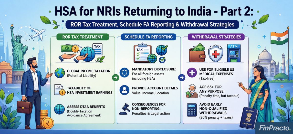 HSA for NRIs Returning to India – Part 2: ROR Tax Treatment, Schedule FA Reporting & Withdrawal Strategies
